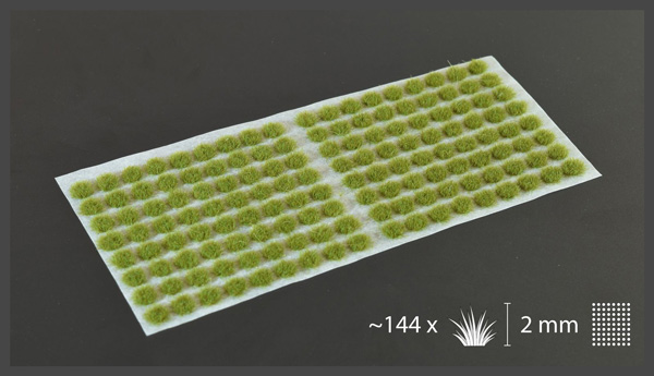 2mm Grass Tufts - Dry Green Small