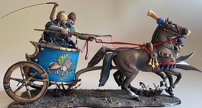St. Petersburg Collection: Persian Ornate Chariot w/2 FigureS - MM-028