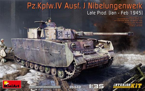 WWII PzKpfw IV Ausf J Nibelungenwerk Late Production Tank with Full Interior