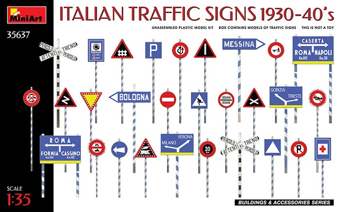 Italian Traffic Signs 1930-40s