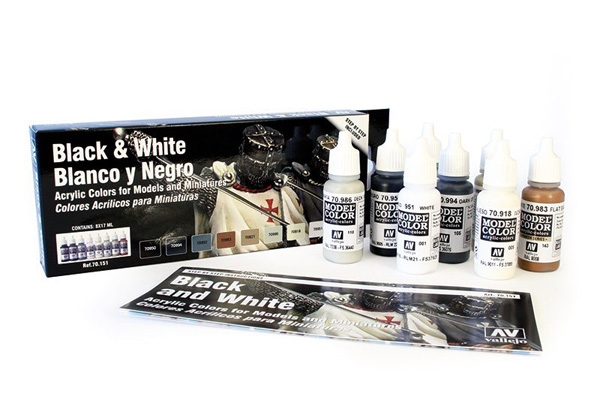 Black and White Paint Set 