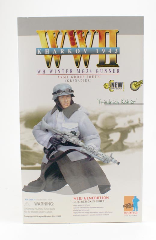 Dragon Wehrmacht Winter MG34 Gunner #70413 12 Inch Action Figure NIB 1 Available OOP