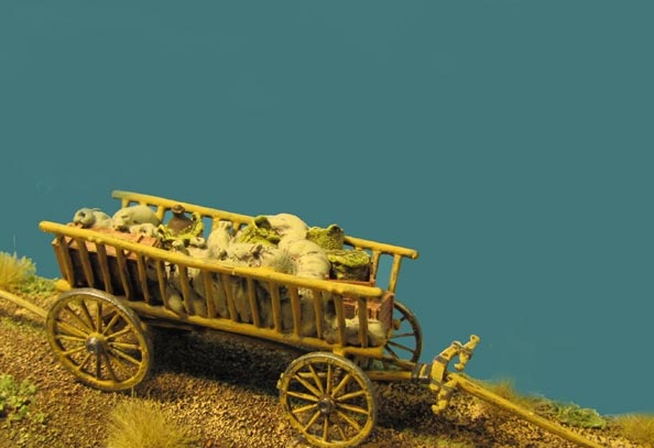 Peasant Wagon - Loaded with Sacks & Baskets