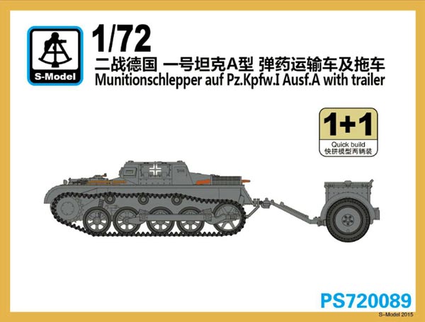 WWII German Munitionschlepper auf Pz.Kpfw.I Ausf.A w/Trailer