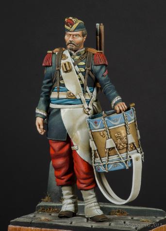 French Drummer Franco-Prussian War with scenic base - ONLY 1 AVAILABLE