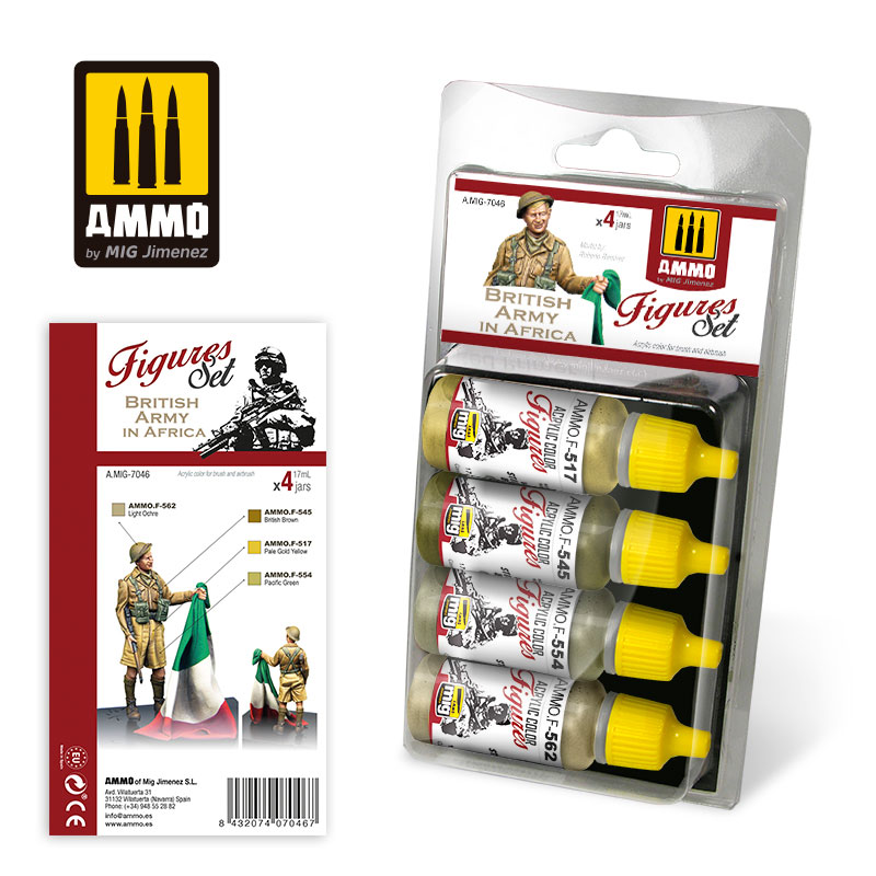 Acrylic Figures Paint Set: British Army in Africa