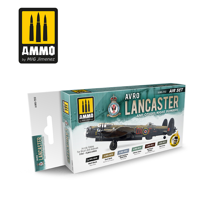 Acrylic Aircraft Paint Set: Avro Lancaster and Other Night Bombers