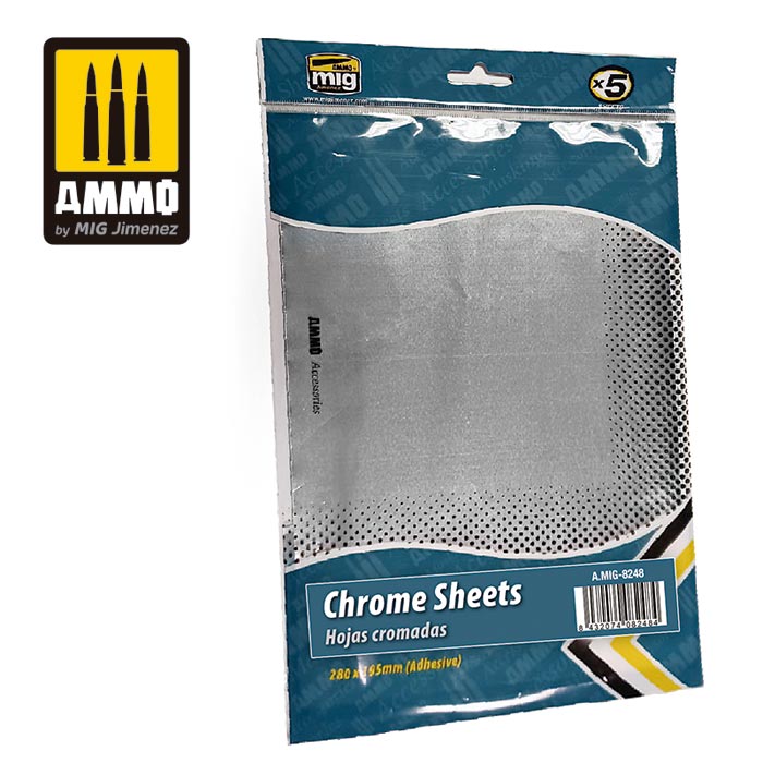 Self-Adhesive Chrome Sheets 280x195 mm/11.02x7.68 in