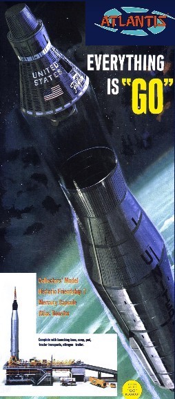 Atlas Ballistic Missile w/Gantry & Mercury Capsule