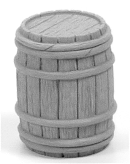 Wooden Barrel - Half Closed