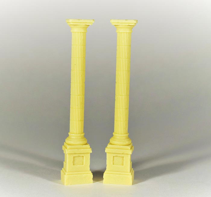 Fluted Pilasters on Pedestals