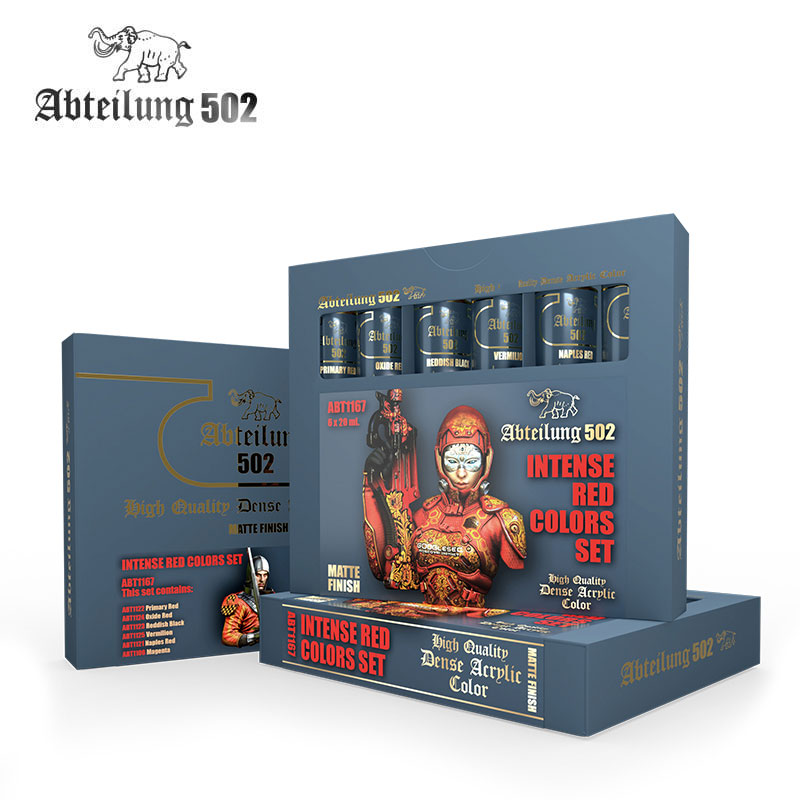 High Quality Dense Acrylics - Intense Red Colors Set