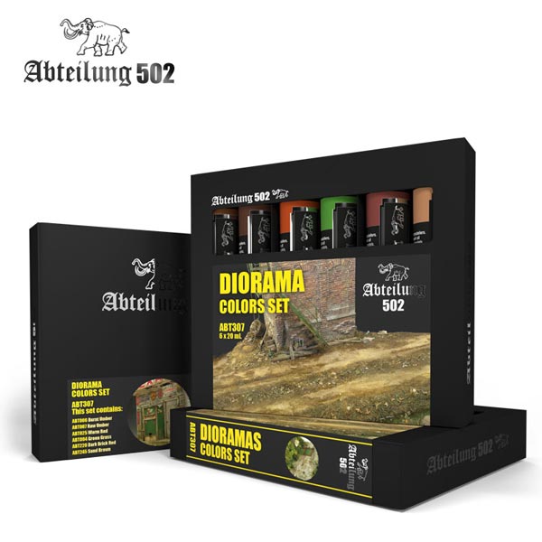 502 Abteilung Modeling Oil Paint Set -Dioramas Set (6 Colors)