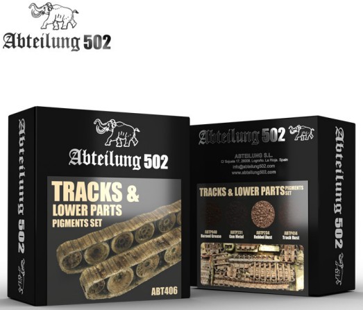 502 Abteilung Weathering Pigment Set- Tracks & Lower Parts