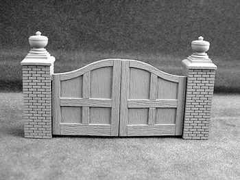 Brick Pillars with Carriage Gate