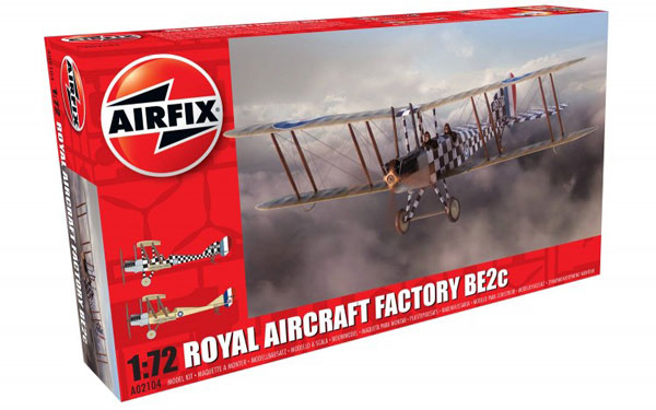 Airfix WWI BE2C Scout Recon RAF Biplane - Factory