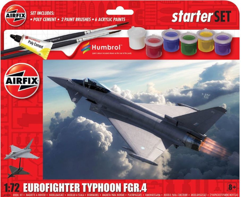 Airfix Eurofighter Typhoon FGR4 Large Starter Set w/paint & glue