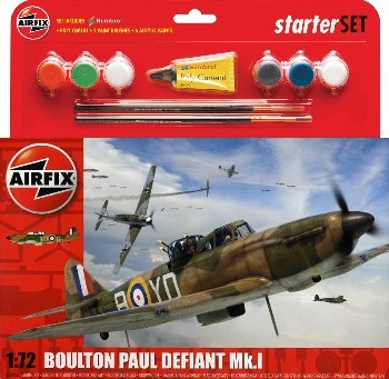 Boulton Paul Defiant Mk I Aircraft Starter Set w/paint & glue