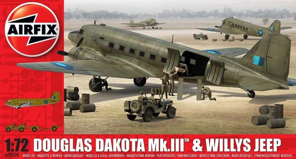 Douglas Dakota Mk III Military Transport Aircraft w/Willys Jeep