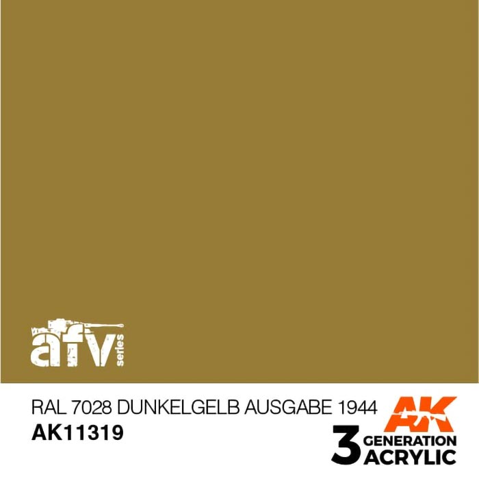 AFV Series Dark Yellow Ausgabe 1944 RAL7028 3rd Generation Acrylic Paint