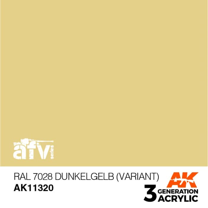 AFV Series Dark Yellow Variant RAL7028 3rd Generation Acrylic Paint