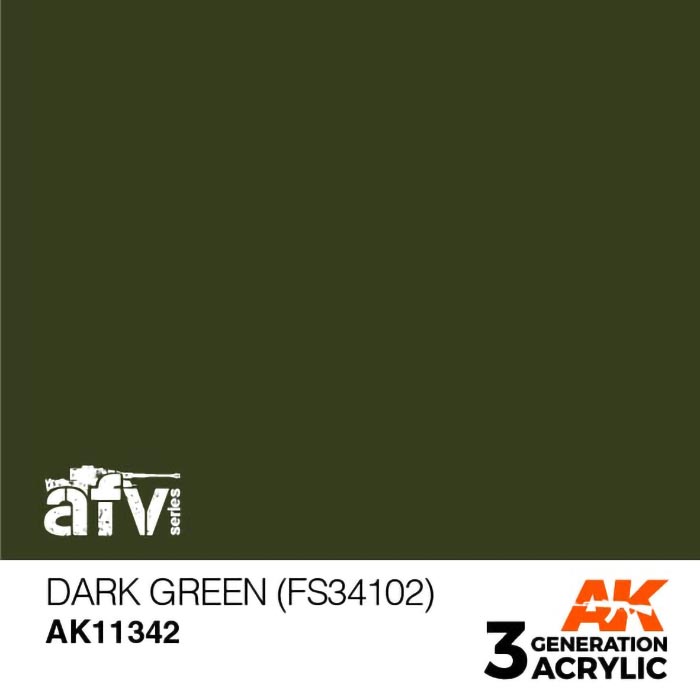 AFV Series Dark Green FS34102 3rd Generation Acrylic Paint