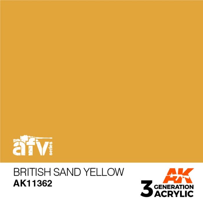 AFV Series British Sand Yellow 3rd Generation Acrylic Paint