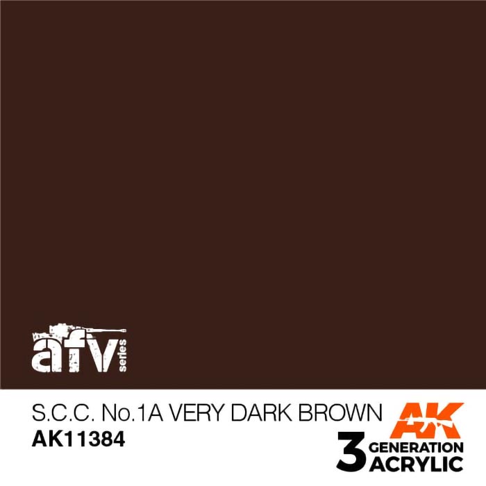 AFV Series SCC No1A Very Dark Brown 3rd Generation Acrylic Paint