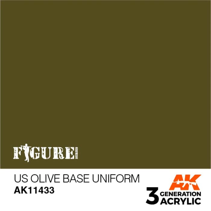 Figures Series US Olive Base Uniform 3rd Generation Acrylic Paint