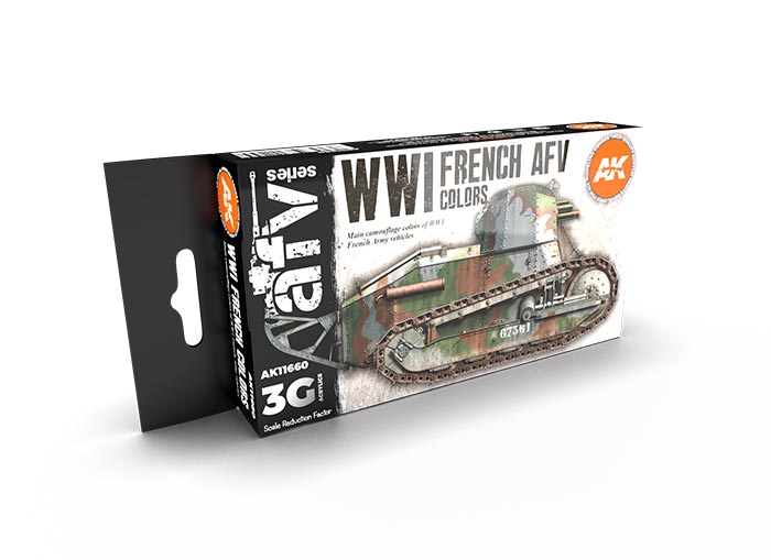 AFV Series WWI French AFV Camouflage 3rd Generation Acrylic Paint Set