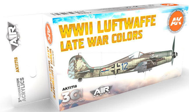 Air Series WWII Luftwaffe Late War Colors 3rd Generation Acrylic Paint Set