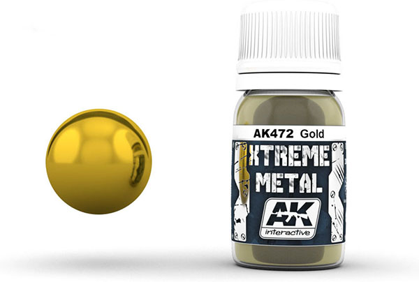 Xtreme Metal Gold Metallic Paint 30ml Bottle