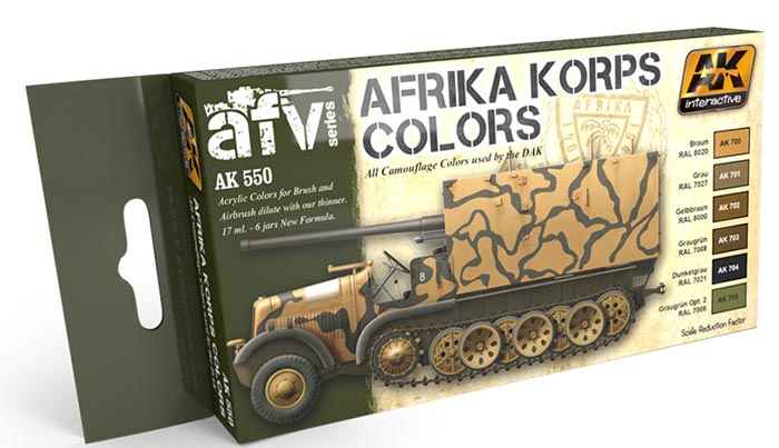 AFV Acrylic Paint Set: Afrika Korps Camouflage Color Set