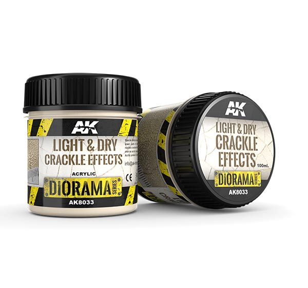 AK Interactive Diorama Series: Light & Dry Crackle Effects 100 ml.