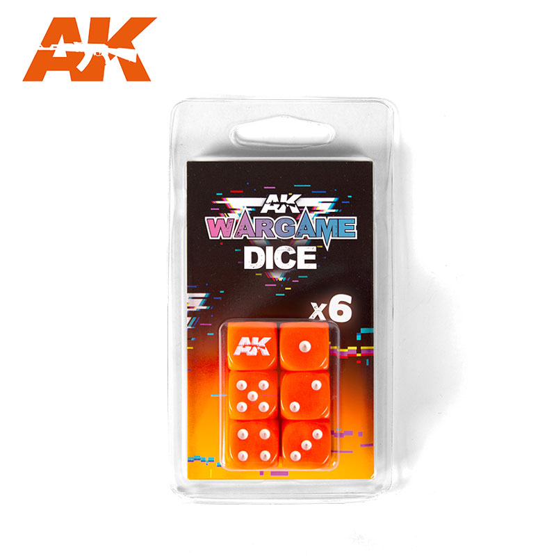 AK Interactive Wargame Series Orange Dice Set