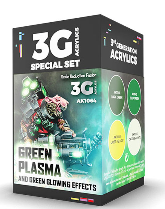 Wargame Series Green Plasma and Glowing Effects 3rd Generation Acrylic Paint Set - ONLY 2 AVAILABLE AT THIS PRICE
