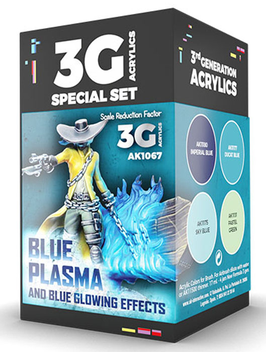 Wargame Series Blue Plasma and Glowing Effects 3rd Generation Acrylic Paint Set
