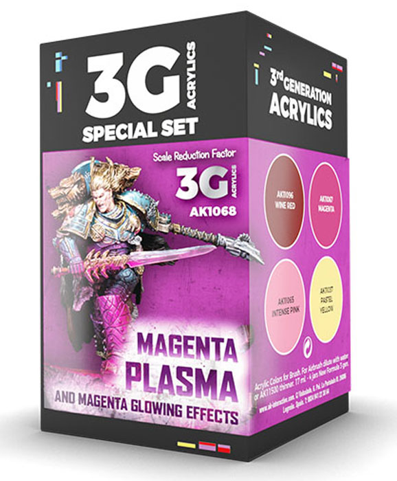 Wargame Series Magenta Plasma and Glowing Effects 3rd Generation Acrylic Paint Set