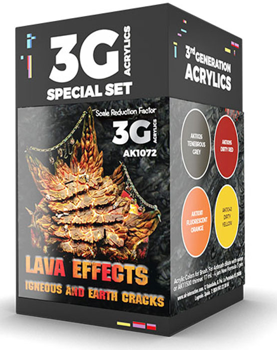 Wargame Series Lava Effects 3rd Generation Acrylic Paint Set