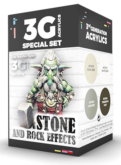Wargame Series Stone and Rock Effects 3rd Generation Acrylic Paint Set