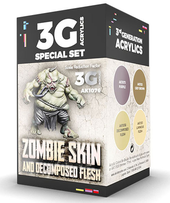 Wargame Series Zombie Skin 3rd Generation Acrylic Paint Set