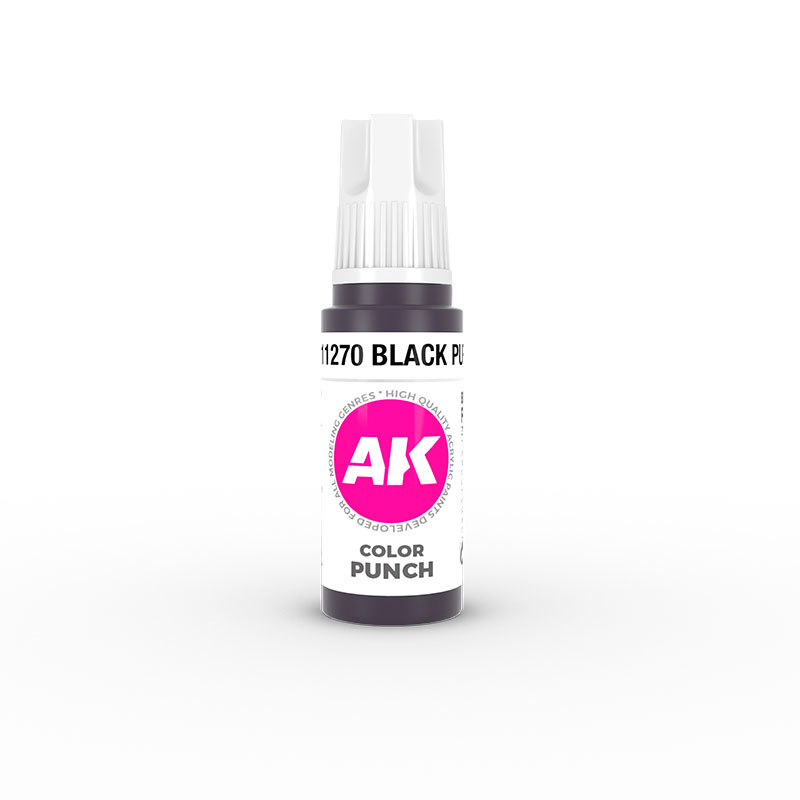 AK Interactive Color Punch Black Purple 3rd Generation Acrylic Paint