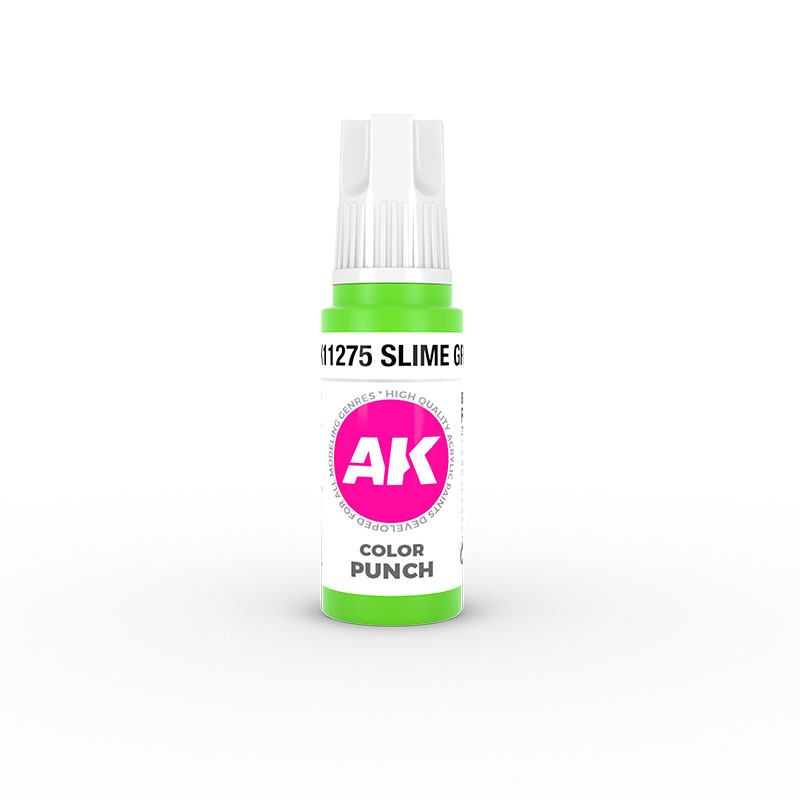AK Interactive Color Punch Slime Green 3rd Generation Acrylic Paint