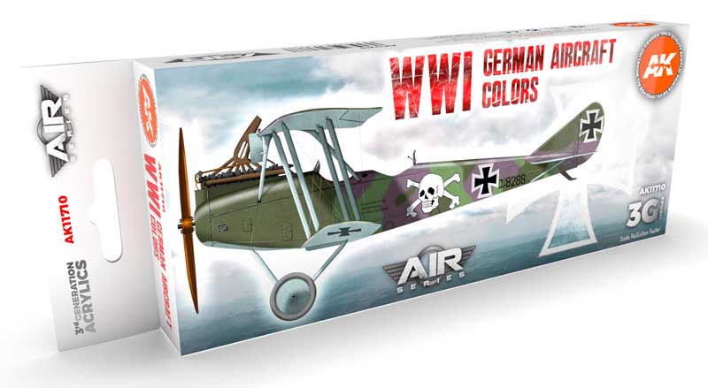 Air Series WWI German Aircraft Colors Acrylic Paint Set
