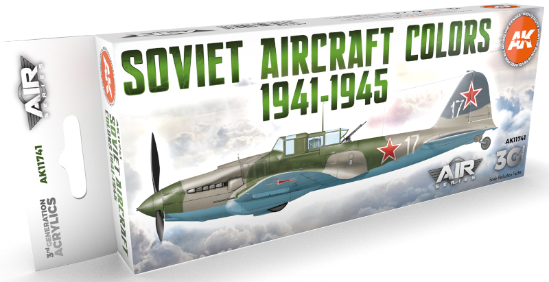 Air Series Soviet Aircraft Colors 1941-1945 3rd Generation Acrylic Paint Set