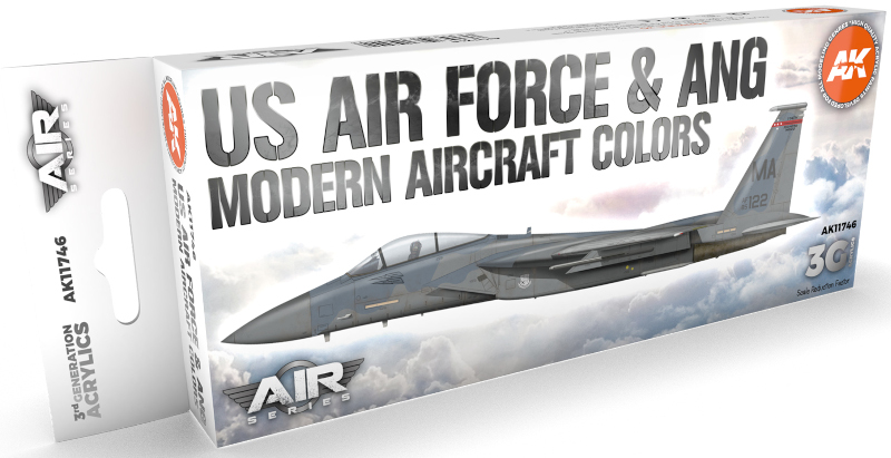 Air Series US Air Force & ANG Modern Aircraft Colors 1945-1980 3rd Generation Acrylic Paint Set