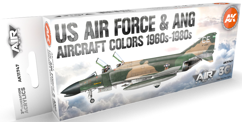 Air Series US Air Force & ANG Aircraft Colors 1960S-1980S 3rd Generation Acrylic Paint Set