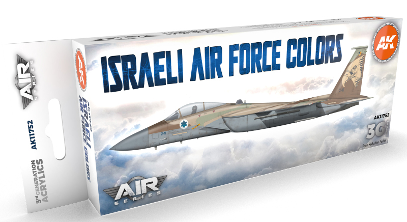 Air Series Israeli Air Force Colors 3rd Generation Acrylic Paint Set
