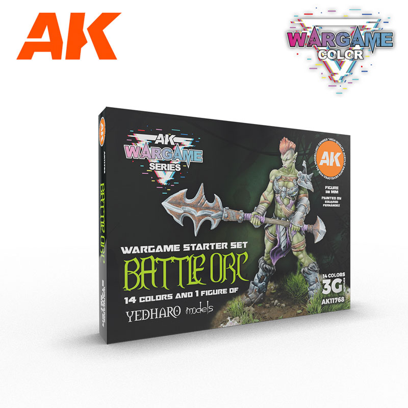 Wargame Series Starter Set - Battle Orc - 14 Colors and a 30mm Figure - ONLY 2 AVAILABLE AT THIS PRICE