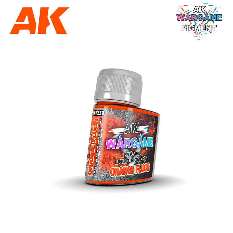 AK Interactive Wargame Enamel Liquid Pigments: Orange Fluor
